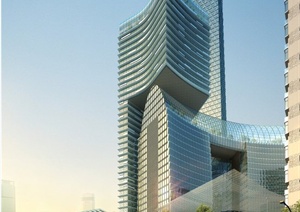 某现代高层商业中心建筑设计3DMAX模型