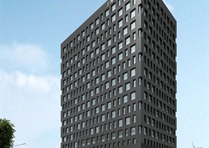 某现代风格高层景融集团办公建筑设计3DMAX模型