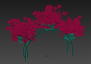 园林景观拱形花架3dmax模型