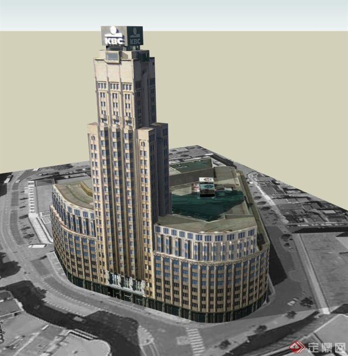 办公大楼建筑设计SU模型(1)