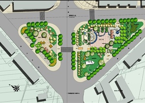 某新昌工农路绿地景观设计CAD全套施工图
