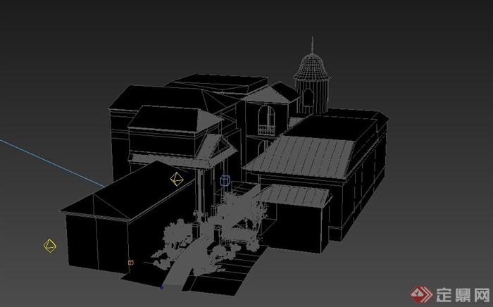 某欧式住宅建筑设计3DMAX模型(1)