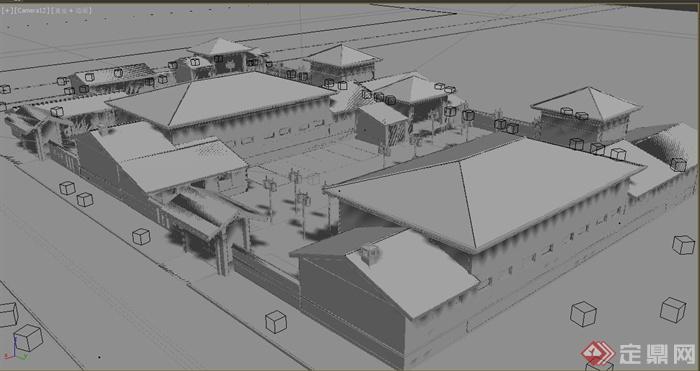 某现代殡仪馆建筑设计3DMAX模型(1)