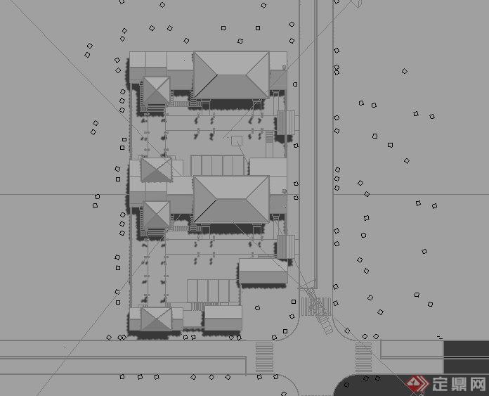 某现代殡仪馆建筑设计3DMAX模型(4)