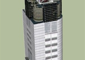 商业办公综合大厦建筑设计SU(草图大师)模型