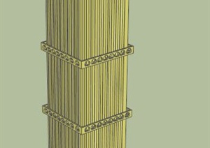 大本钟楼建筑设计SU(草图大师)模型
