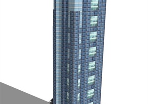 贝斯塔曼大厦建筑设计SU(草图大师)模型
