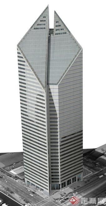 某办公中心大厦建筑设计SU模型(1)