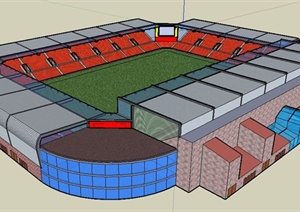 某地现代体育场馆建筑设计SU(草图大师)模型