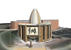 某娱乐会所建筑设计SU(草图大师)模型
