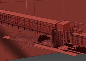 办公楼建筑设计3DMAX模型