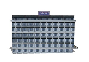 某现代七层商业建筑设计SU(草图大师)模型