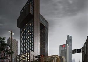 某现代超高层办公建筑设计3DMAX模型