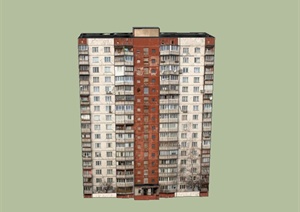 某高层小区住宅建筑设计SU(草图大师)模型