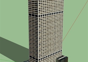 某综合楼建筑设计SU(草图大师)模型