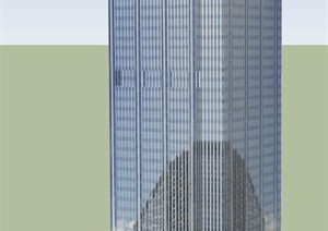 现代综合大楼建筑设计SU(草图大师)模型