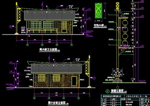 中式风格果汁房建筑设计施工图