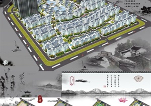 哈尔滨中某式小区规划设计展板方案