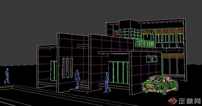 某现代简约别墅建筑设计3dmax模型（含效果）(4)