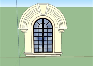 某欧式半圆形窗子设计SU(草图大师)模型