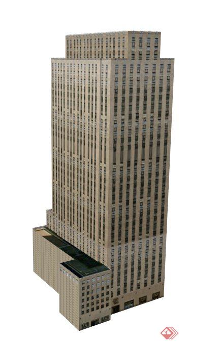 综合大楼建筑设计SU模型(1)