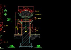 某园林景观花钵详图