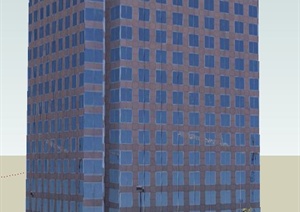独栋高层商务楼建筑设计SU(草图大师)模型