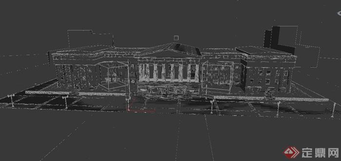 某欧式单层大使馆建筑设计3DMAX模型(2)