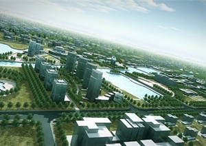 现代某城市规划设计3DMAX模型