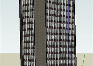 独栋高层办公建筑SU(草图大师)模型
