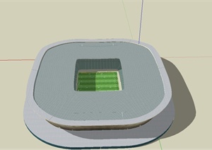 某现代足球馆建筑设计SU(草图大师)模型