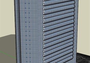 高层酒店建筑设计SU(草图大师)模型