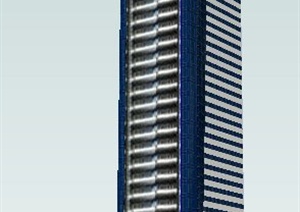 某独栋高层大厦建筑设计SU(草图大师)模型