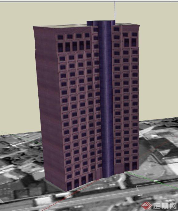 高层写字楼建筑设计SU模型(1)
