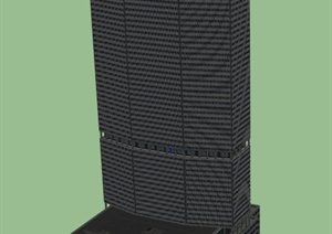 某综合大楼建筑设计SU(草图大师)模型