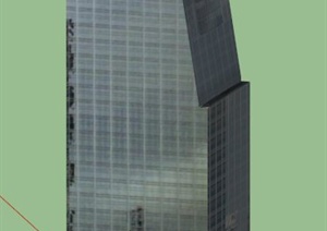 波士顿银行大厦建筑设计SU(草图大师)模型