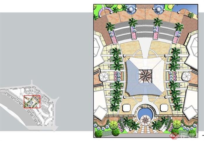 某欧式风格广场景观规划设计JPG文本(3)