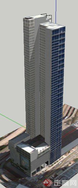 某高层酒店综合建筑设计su模型(2)