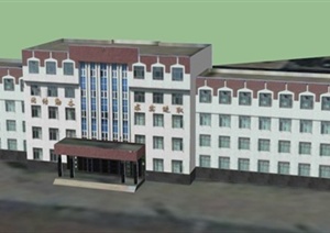 高中教学楼建筑设计SU(草图大师)模型