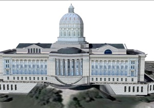 某美式国会大厦建筑设计SU(草图大师)模型