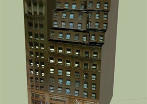 商业酒店建筑设计SU(草图大师)模型