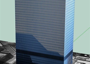 某联邦大厦建筑设计SU(草图大师)模型
