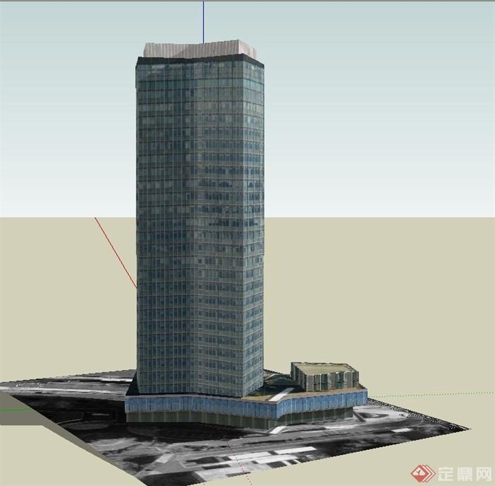 某8字形超高层办公建筑设计SU模型(2)