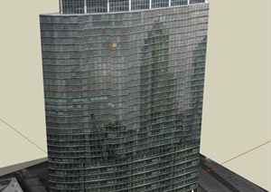 码头大厦建筑设计SU(草图大师)模型
