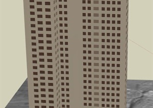 新古典高层住宅楼建筑设计SU(草图大师)模型