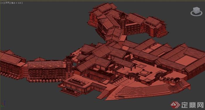 新古典度假酒店建筑景观设计3DMAX模型(3)