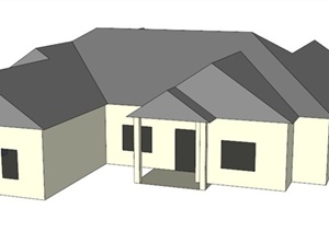 私人住宅建筑框架设计SU(草图大师)模型