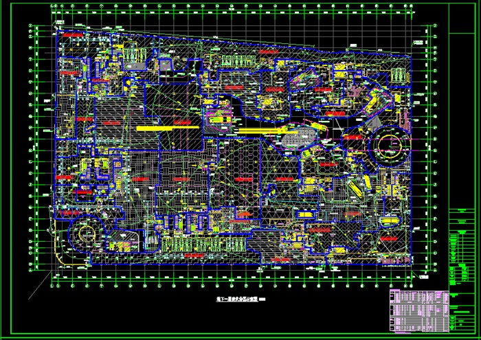 某金融中心地下室工程建筑施工图(B1-B4)18万平12张CAD图(2)