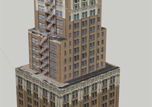 菲尔大厦建筑设计SU(草图大师)模型