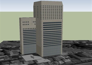 某高层五星级酒店建筑设计SU(草图大师)模型